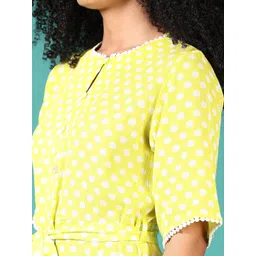 V-Mart Women Polka Dot Printed Midi Dress image 2