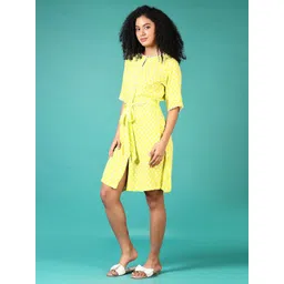 V-Mart Women Polka Dot Printed Midi Dress image 3