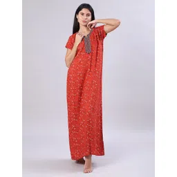 V-Mart Women Printed Maxi Nightdress-picture-19