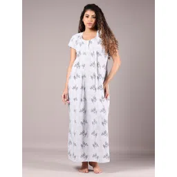 V-Mart Women Printed Maxi Nightdress image 1