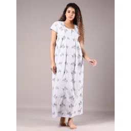 V-Mart Women Printed Maxi Nightdress image 4