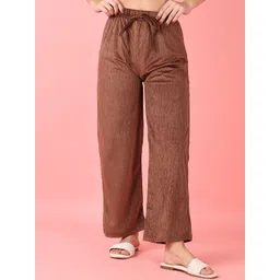 V-Mart Women Self Design Parallel Trousers-picture-14
