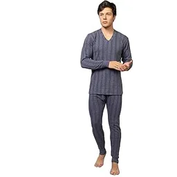 V-Neck Thermal Set for Men | Full Sleeve Thermal Set | Cotton Thermal Set (Top & Bottom Both)-picture-39