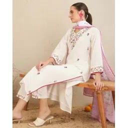 v s creation Women Floral Print Straight Kurta Suit Set-picture-28