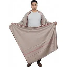 v vrinde Vrinde Beige Pashmina Self Design Men's Shawl KA-SWL-42-picture-17