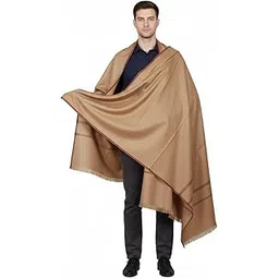 v vrinde Vrinde Beige Wool Solid Men's Shawl KA-SWL-01-picture-12