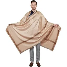 v vrinde Vrinde Beige Wool Solid Men's Shawl KA-SWL-36-picture-14
