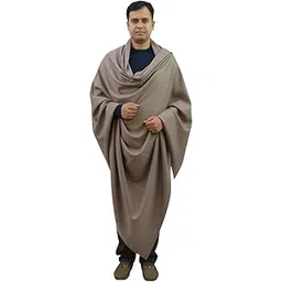 v vrinde Vrinde Dark Grey Wool Solid Men's Shawl KA-SWL-05-picture-20