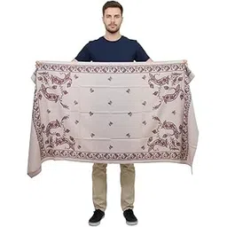 v vrinde Vrinde Grey Wool Printed Men's Shawl KA-SWL-08-picture-22