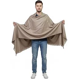 v vrinde Vrinde Grey Wool Solid Men's Shawl KA-SWL-50-picture-14