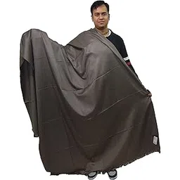 v vrinde Wool Solid Men Shawl (Grey) 2017111Grey-picture-22