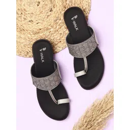 V-WALK Women Embellished Slip-Ons One Toe Flats-picture-27