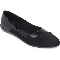 v-walk Women Slip-Ons Semi-Formal Bellies with Padded Footbed | College, Work, Office, Outdoor Ballerinas for Women | Black-picture-25