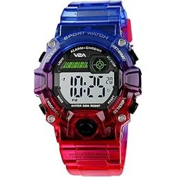 v2a Digital 5ATM Waterproof Kids Sports Watch with Backlight Alarm Stopwatch for Boys and Girls-picture-19