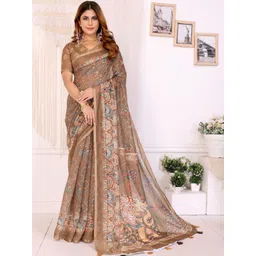 V3 FASHION STUDIO Ethnic Motifs Zari Chanderi Saree-picture-24