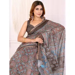 V3 FASHION STUDIO Ethnic Motifs Zari Chanderi Saree-picture-26