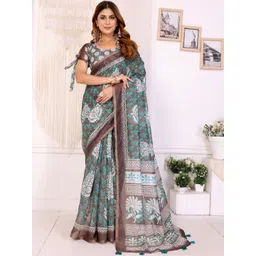 V3 FASHION STUDIO Ethnic Motifs Zari Chanderi Saree-picture-28