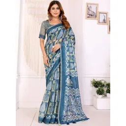 V3 FASHION STUDIO Floral Zari Chanderi Saree-picture-27