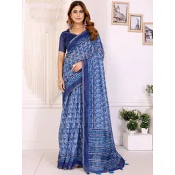 V3 FASHION STUDIO Floral Zari Chanderi Saree-picture-31