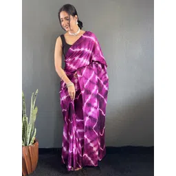 V3 FASHION STUDIO Tie and Dye Sequinned Pure Georgette Saree image 4