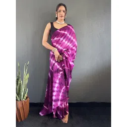 V3 FASHION STUDIO Tie and Dye Sequinned Pure Georgette Saree image 1