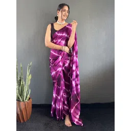 V3 FASHION STUDIO Tie and Dye Sequinned Pure Georgette Saree image 3