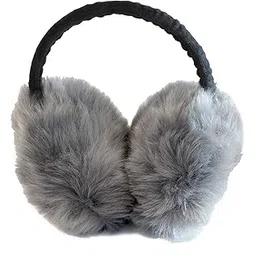 v3e Faux Fur Winter Outdoor Accessory Foldable Ear Muffs/Warmer for Girls & Women for protection from Cold, Ideal Head/Hair Accessory during winters (Grey)-picture-24