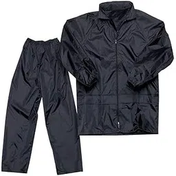 v3e Water Proof Black Plain Rain Suit with Bag for Women's-picture-44