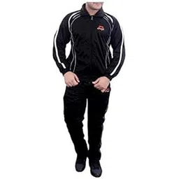 v4u Boy's Polyester Sports Track Suits (Black-White)-picture-39