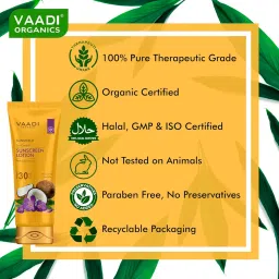 Vaadi Herbals Sunscreen Lotion SPF-30, 110g (Pack of 3) image 3