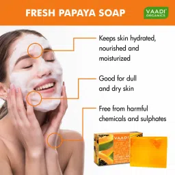 Vaadi Herbals Fresh Papaya Soap - Pack of 3 image 2
