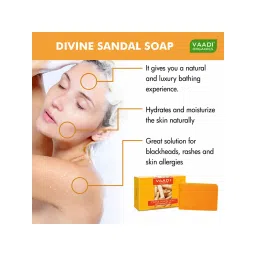 Vaadi Herbals Super Value Pack Of 6 Divine Sandal Soaps With Saffron-picture-24