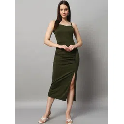 VAARARO Women Shoulder Straps Sheath Midi Dress-picture-28