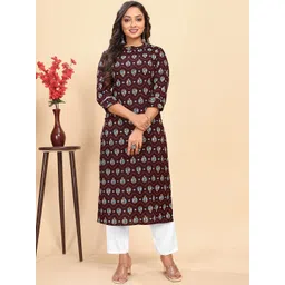 VAAZI CREATOR Women Floral Printed Regular Kurti with Trousers-picture-25
