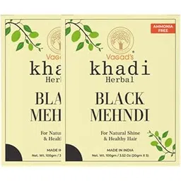 vagad’s khadi herbal gramodaya Vagad's Khadi Herbal Gramodaya Pure Natural Black Mehndi For Hair With Goodness of Neem For Longlasting Natural Hair Colour (Pack of 2x100g)-picture-39