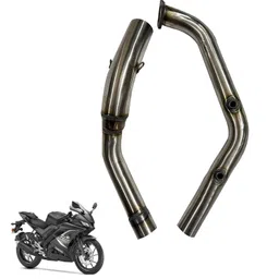 Vagary Bend Pipe for Yamaha R15 V3/ R15 M/ MT15 (BS6) Yamaha R15 Full Exhaust System (Stainless Steel) image 1