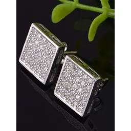 VAGHBHATT Stainless Steel Cubic Zircona Classic Studs Earrings-picture-20