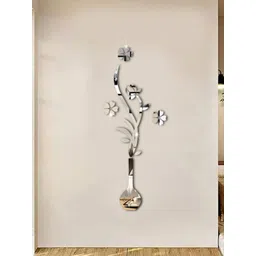 VAH Kya Bat Hai !! 30Pcs Pot With Flower Mirror Stickers for Wall-picture-27