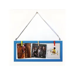 VAH Kya Bat Hai !! Blue & Yellow 3 Pieces Wooden Wall Photo Frames-picture-18