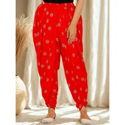 Vaidiki Red Printed Viscose Rayon Dhotis-picture-38