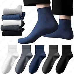 vaidue Premium Cotton Ankle Length Socks for Men & Women | Odor-Free, Breathable, Soft & Durable | Multicolor Casual & Sports Wear | Pack of 5 Comfortable Everyday Unisex Socks-picture-23