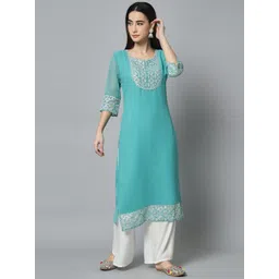 VAIRAGEE Geometric Yoke Design Georgette Kurta-picture-34