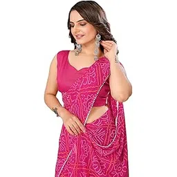 vairagee Women's Soft Georgette Printed Ready to Wear Saree and Unstitched Blouse Piece | Readymade Saree for Girls (2058)-picture-51