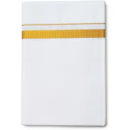 Vairavaa Tex 2.00'Meter | Tamil Nadu Parambariya Veshti With ¾'Inch Gold Zari Border Solid Men Dhoti-picture-22