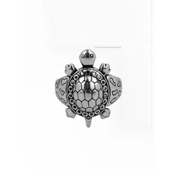Vaiseema Silver Plated Turtle Ring-picture-18