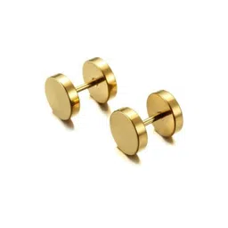 Vaiseema Unisex Gold-Plated Casual Circular Shaped Stud Earrings-picture-13