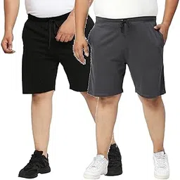 vaishvik Mens Plus-Size Shorts Combo Pack of 2-picture-12