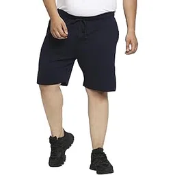 vaishvik Mens Plus Size Shorts - Navy Blue-picture-11