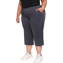 vaishvik Women Plus Size Capri - Dark Grey-picture-32