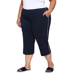 vaishvik Women Plus Size Capri - Navy Blue-picture-22